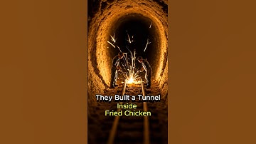 They Built a Tunnel Inside Fried Chicken?! 🍗🛠️  #tinyworkers