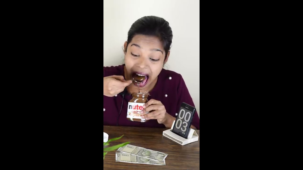 40 SECOND Nutella CHALLENGE 1000 RS CHOCOLATE Shorts Ashortaday Minkutinku