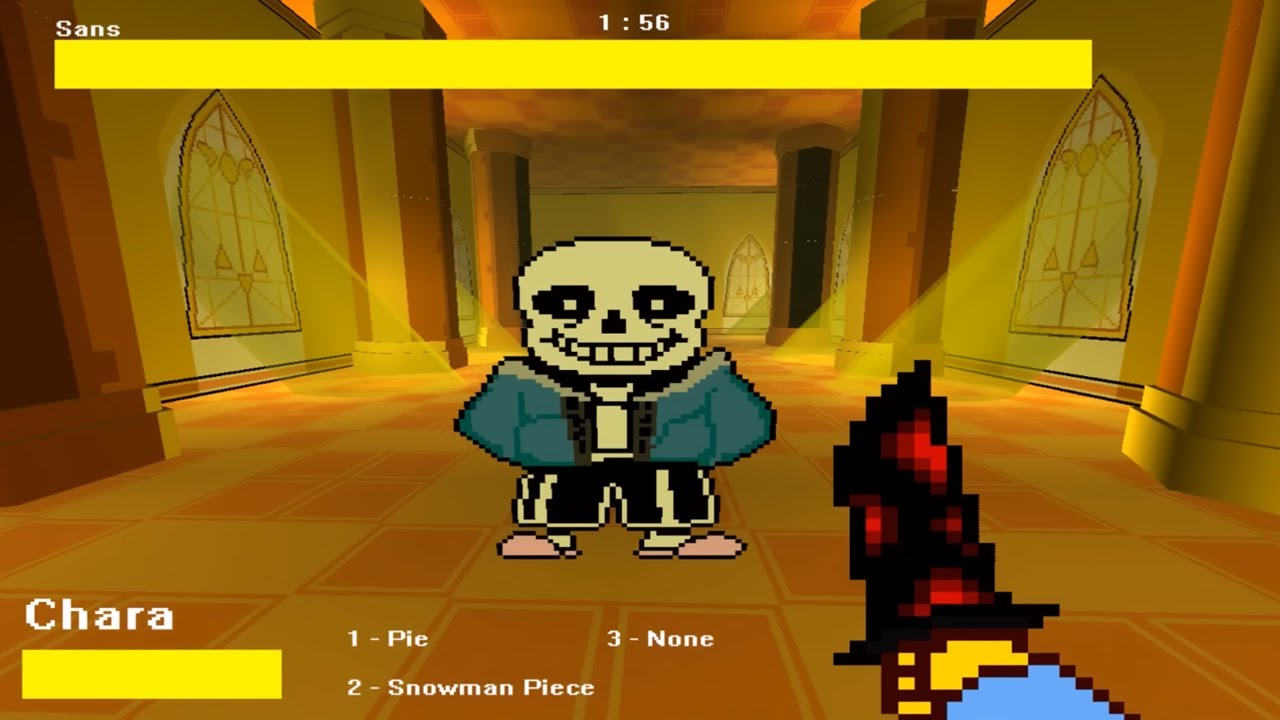 3d sans fight no hit (and gaster) (Undertale fan game) better