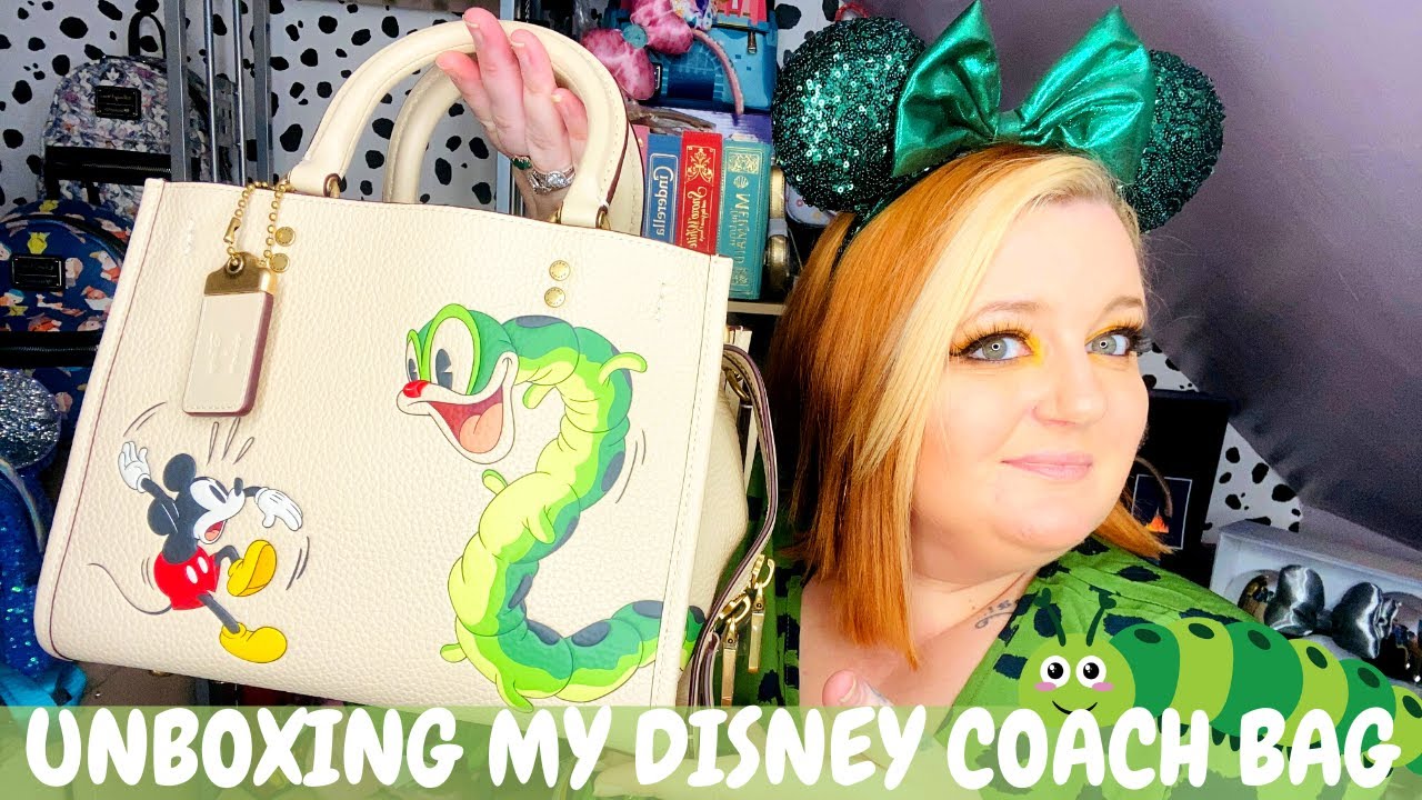 unboxing Disney coach Mickey Mouse And Caterpillar bag | disney