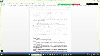 Concurrent Programming Syllabus