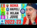 IL MIO PRONOSTICO SULLA CLASSIFICA della SERIE A 2022-2023!!  *audace*