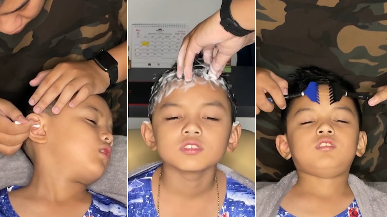 ASMR Relaxing​ Shampoo Head Massage with Pharam