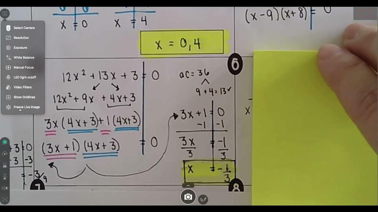7C Notes (Algebra 1 Block E) - YouTube