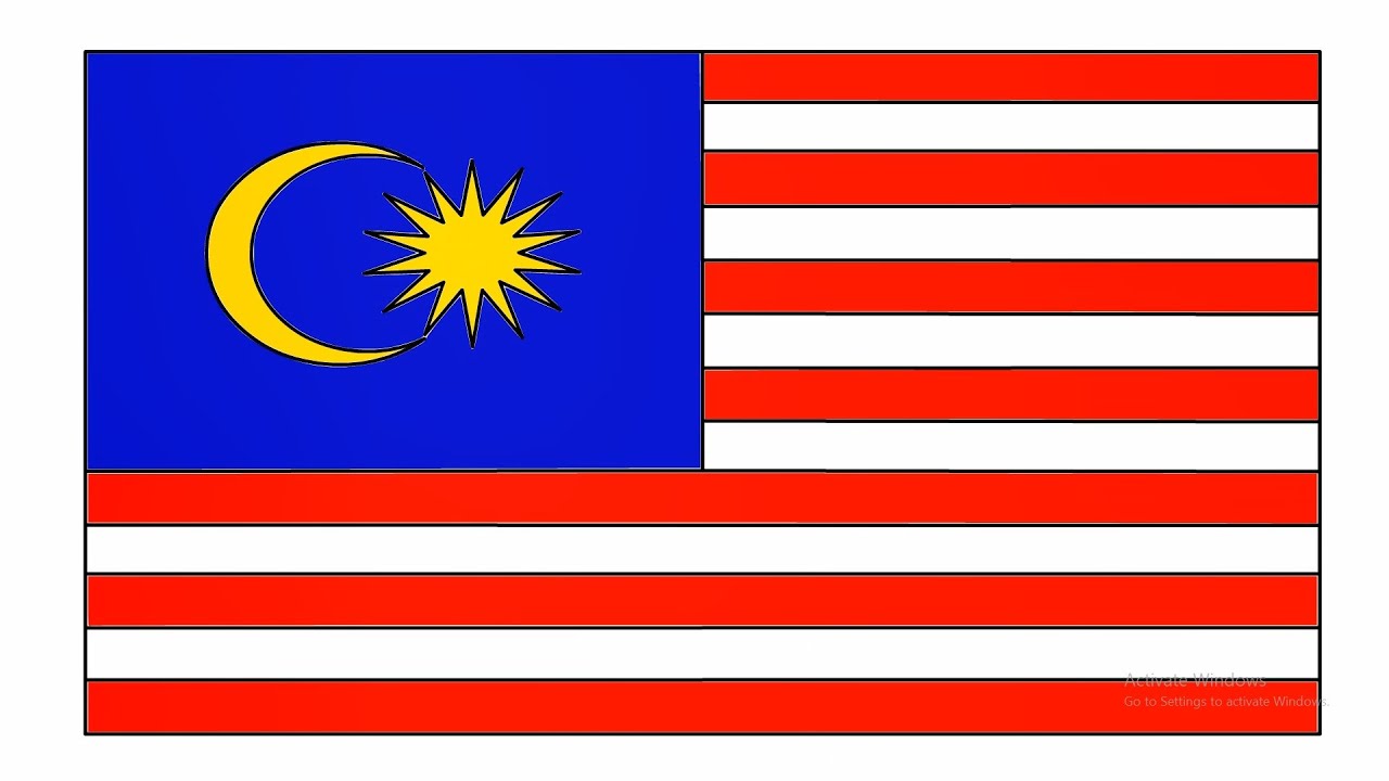 Vẽ Quốc Kỳ Malaysia - Hướng Dẫn Vẽ Lá Cờ Các Quốc Gia Trên Thế ...
