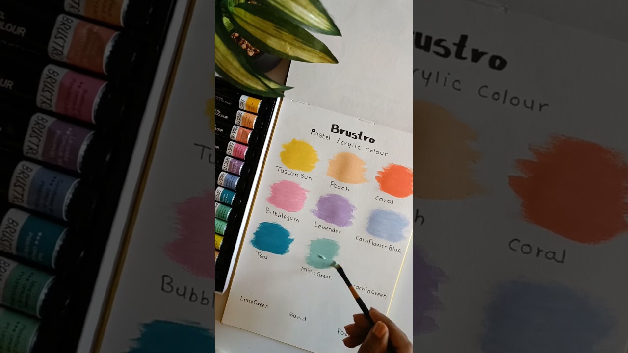 brustro pastel Acrylic colours swatches