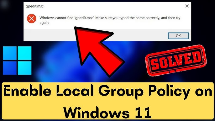 Fix Gpedit.msc Not Opening In Windows 11 | 2024