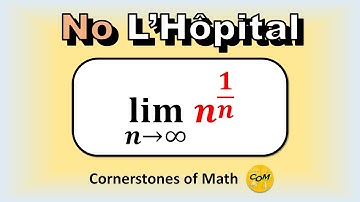 Finding the Limit of n^(1/n) WITHOUT L’Hôpital’s Rule, but with the INEQUALITY