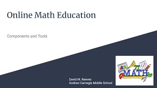 Online Math Education Components and Tools