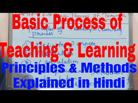 Basic Process Of Teaching And Learning|Principles Of Teaching And Learning|Methods Of Teaching