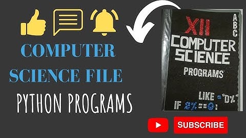 computer science file /class 12 cs (programs) / 15 Python programs file . @creativedidi4443