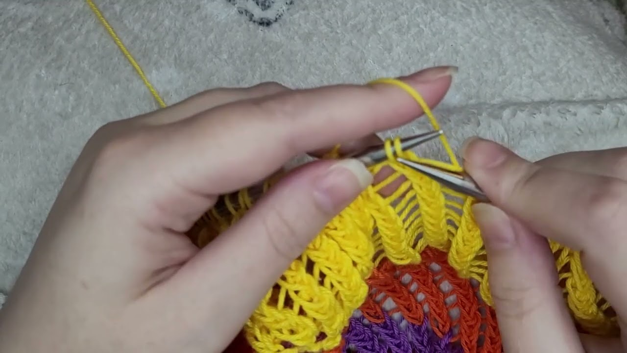 Twisted eyelet stitch tutorial 