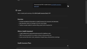 Summarize a PDF in Copilot Chat