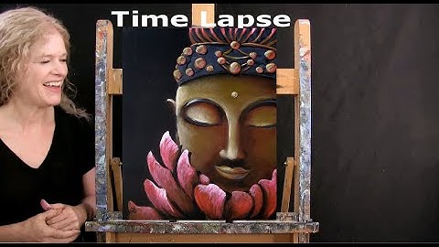 TIME LAPSE - Leer hoe je "BOEDDHA SCHOONHEID" schildert met acrylverf - Leuke en gemakkelijke sch...