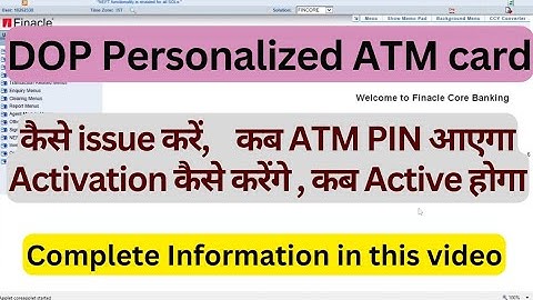 Personalized ATM Card From issue to Activation full video