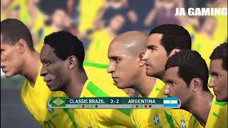 Download lagu Pes 2017 !! Classic Brazil Vs Argentina Penalty Shootout !!Pele,Ronaldo,Romario, All Legends Playing