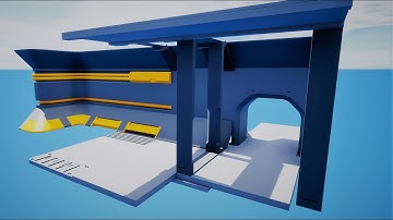 Blender To Unreal Engine Addon | Sci-Fi Environment Modular Blockout Example