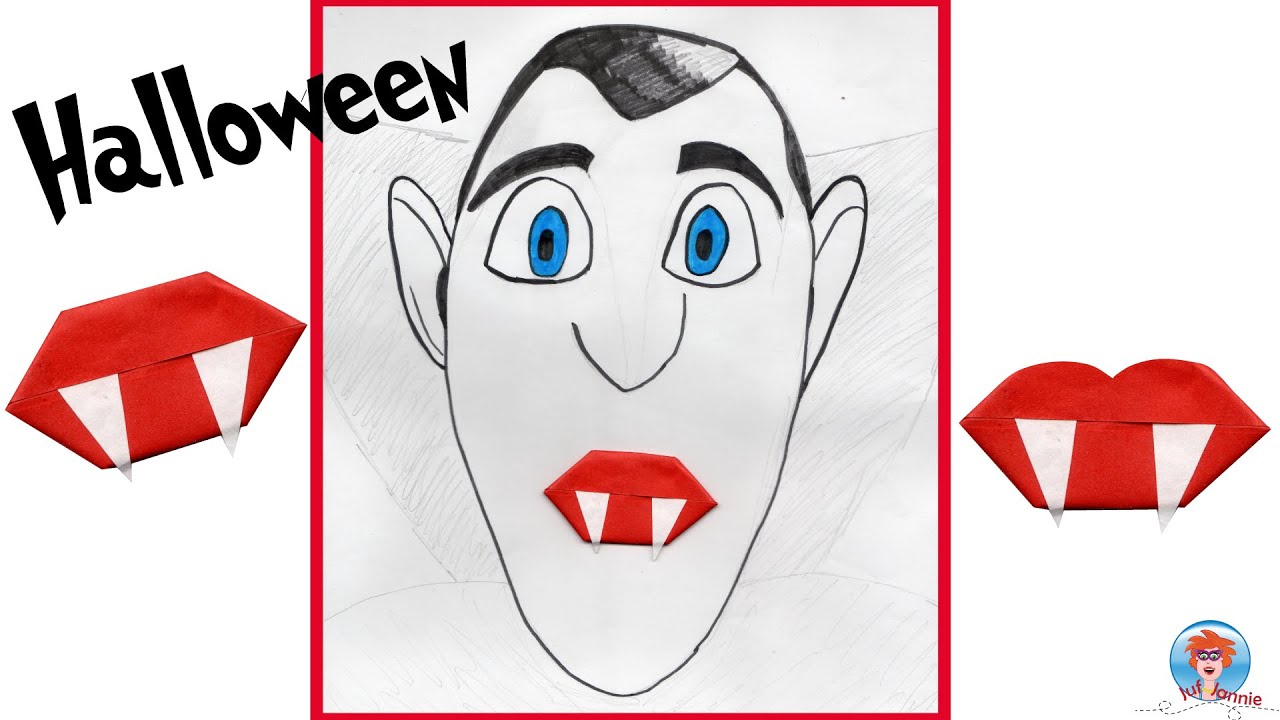 origami Halloween vampier tanden vouwen - vampire teeth - YouTube