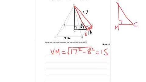 AQA Further Maths Level 2 Certificate 2016 Paper 2 - Q22 - Trigonometry & Pythagoras