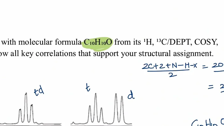 2D NMR- COSY, HMQC - Example 1 - C10H10O