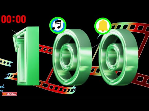 3D Font 100 seconds countdown timer alarm🔔