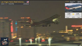 Carux Boeing 747-8 Departing Las Vegas To Luxembourg