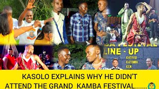 STEVEN KASOLO EXPLAINS WHY HE DIDN'T ATTEND THE GRAND  KAMBA FESTIVAL......🙆‍♂️