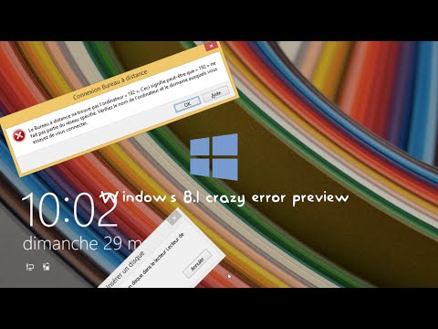 Windows 8.1 crazy error preview