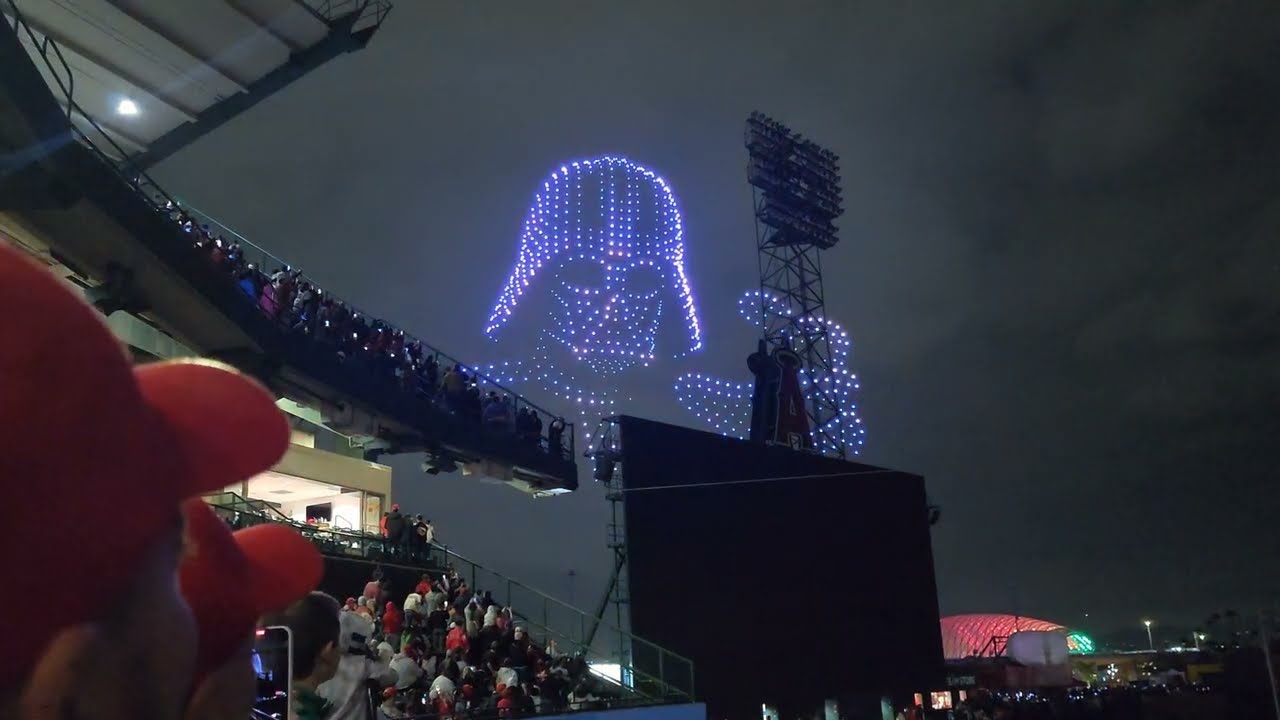 Star Wars Drone Show at Angels Stadium.