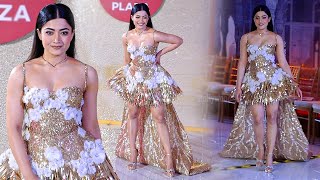 National Crush Rashmika Mandanna Looking Stunning Arrive At Mukesh Ambanis Jio World Plaza Opening