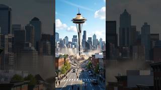 Tower Tilts And Smashes Into The Road