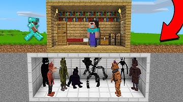 WHY NOOB HIDE MUTANT MONSTERS IN SECRET ROOM UNDER HOUSE? Minecraft - NOOB vs PRO