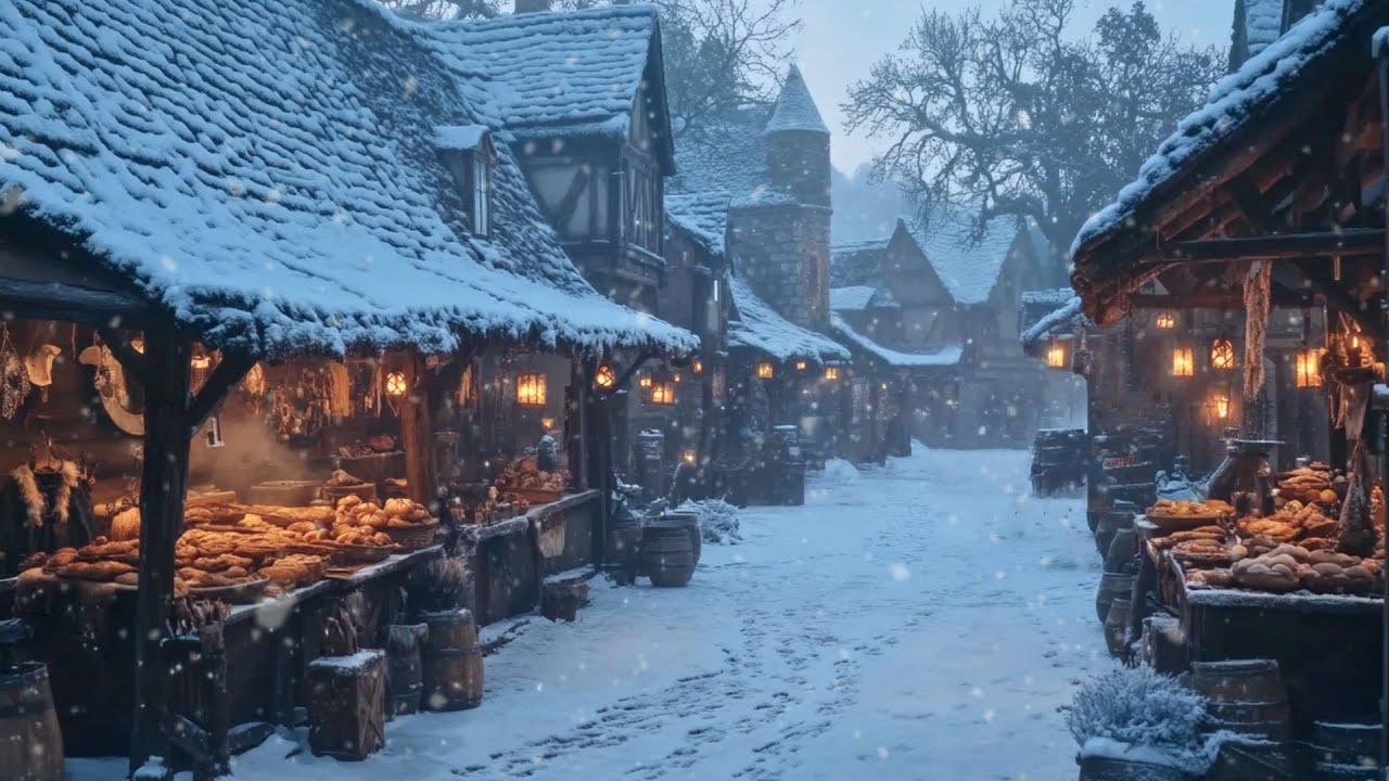 Medieval Cold Store Whispers of the Frostbound Market ️ Celtic Medieval Lullabies for Deep ...