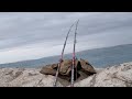 Fishing of the rocks and boat in newquay cornwall  sea fishing uk
