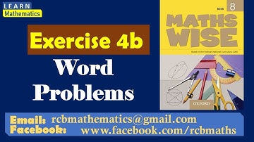 Exercise 4b | Q.8 | Maths Wise Book 8 | Word Problems