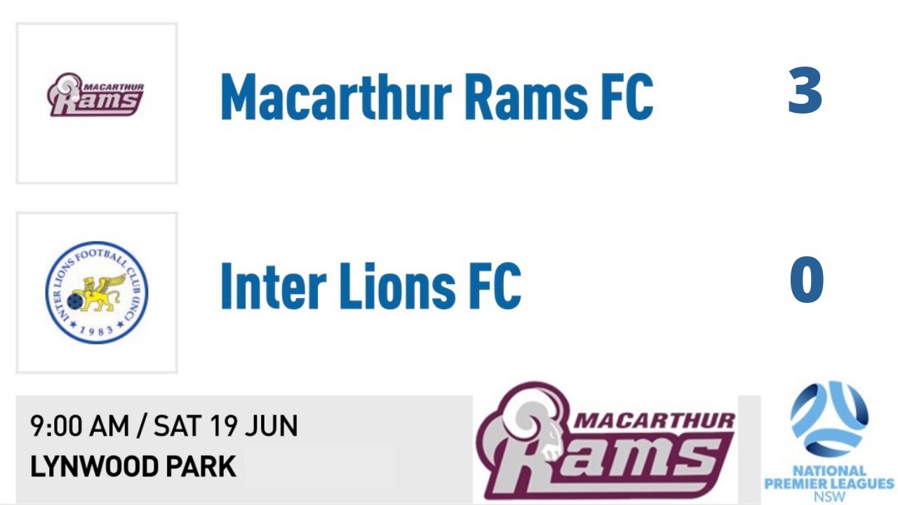 19/06/2021 U13 Macarthur Rams FC vs Inter Lions FC - YouTube