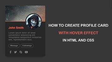 profile card html and css | creative profile card design pure css | profile card ui design