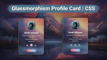 Create a Dynamic Glassmorphism Profile Card with CSS ❄️ | mzcode01 #profilecard #cssprojects #css
