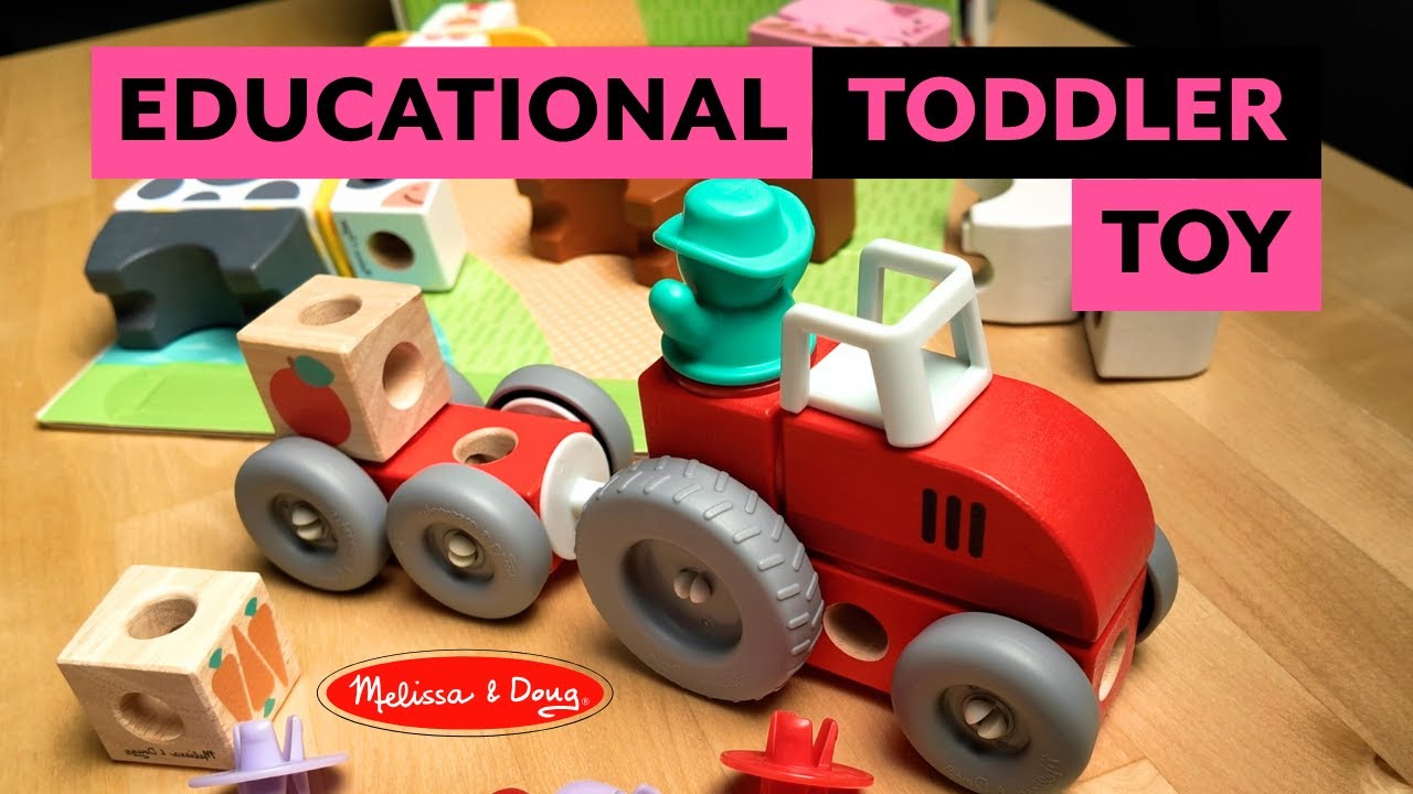 Blockables Farm Play - Montessori Toy Review - Melissa & Doug - YouTube