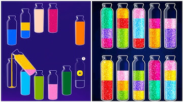 Get Color Water Sort Gameplay 13 , Android Games ios Walkthrough Simulator Think Brain Puzzle