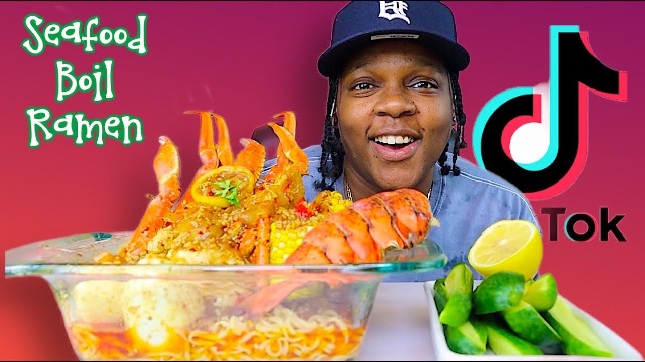 Spicy Seafood Boil Ramen!! • TikTok Viral Recipe + Mukbang. YouTube