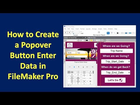 2.6 How to Create a Popover Button to Enter Data in FileMaker Pro