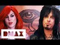 Kat Von D Tattoos Raven Eye For Former Boyfriend Nikki Sixx | LA Ink