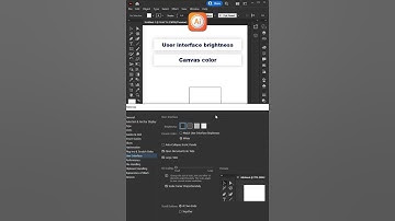 How to change Adobe Illustrator user interface change and canvas color #shorts