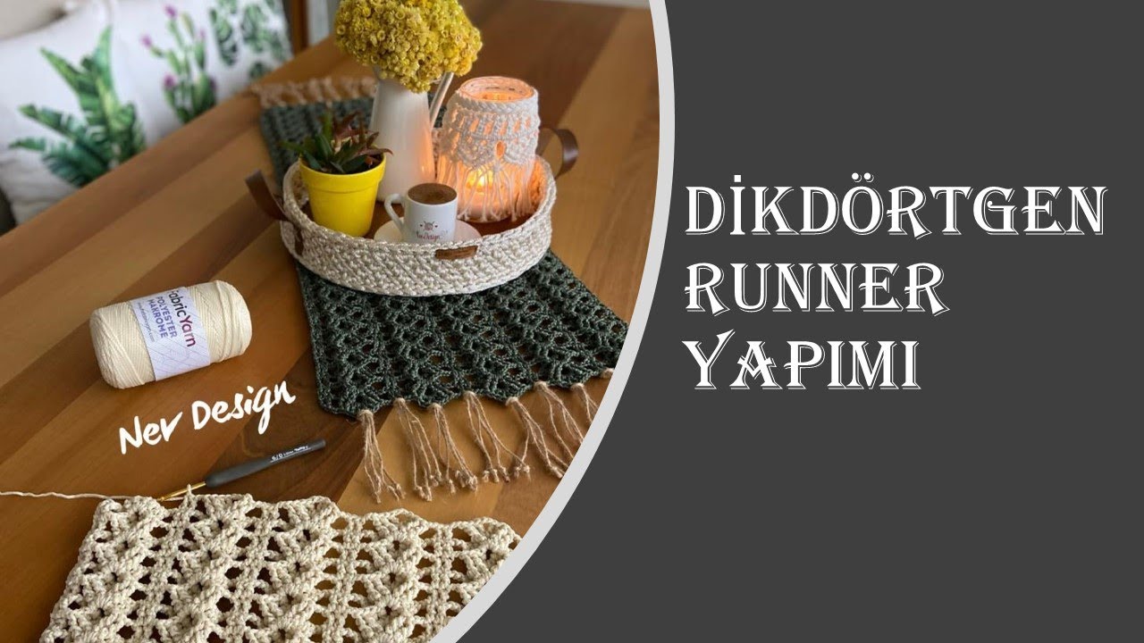 Çok Şık Püsküllü Dikdörtgen Runner Yapımı Bütün Ayrıntılarıyla Bu Videoda