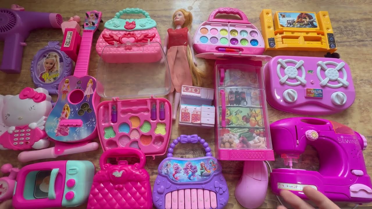 3 :23 Minutes Satisfying Unboxing Hello Kitty Tiny Barbie Doll Makeup  Set | ASMR | Cute Mini Toys