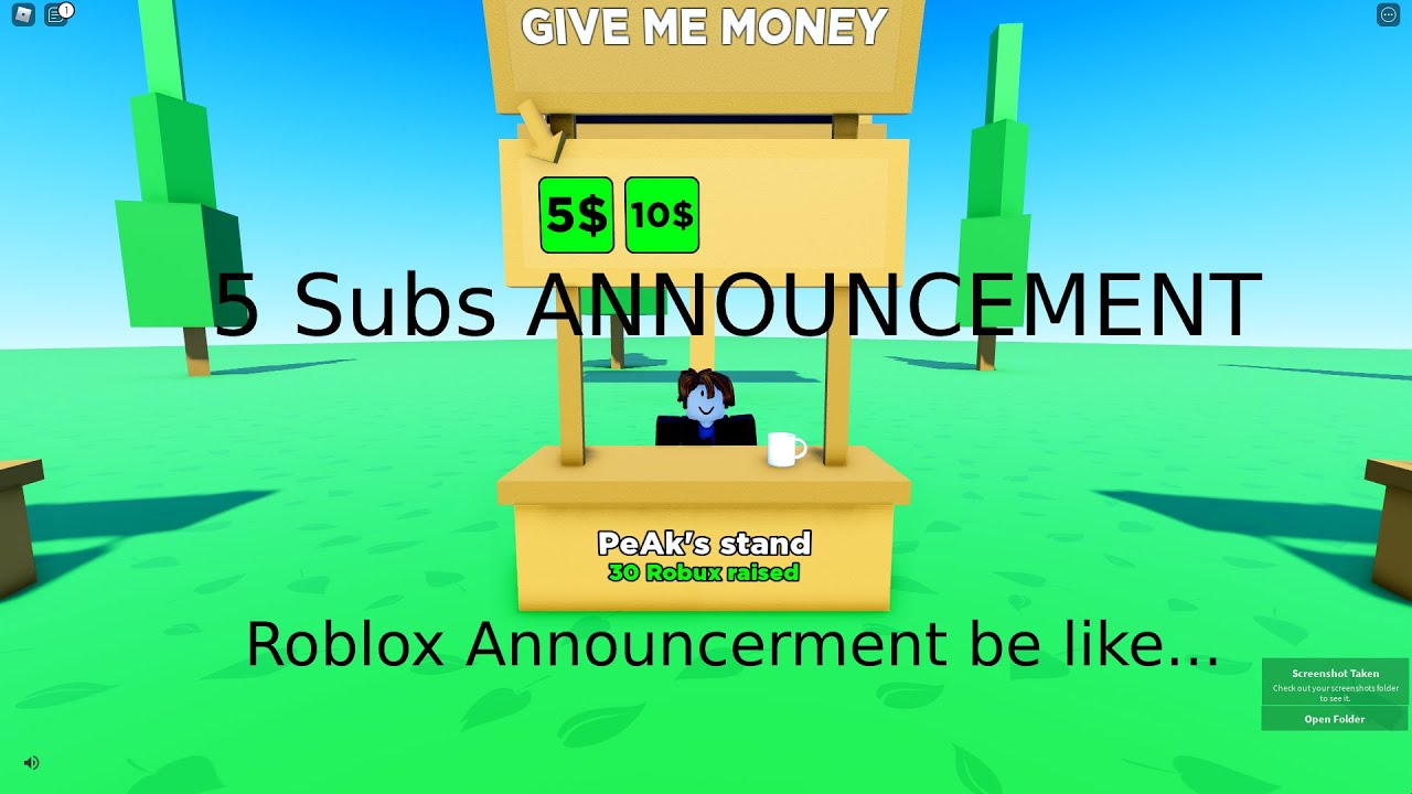 Roblox Announcement Be Like... YouTube