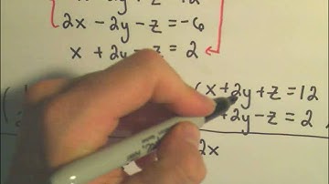 Solving a System of Equations Involving 3 Variables Using Elimination by Addition - Example 2