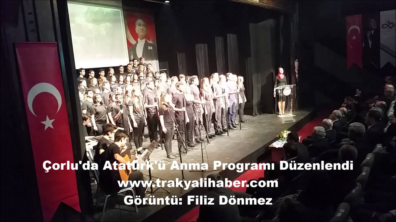 Çorlu'da Atatürk'ü Anma Programı Düzenlendi - YouTube