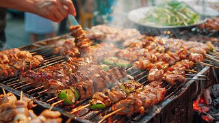 Sold out 500 skewers per day! Very Juicy Grilled Pork/ Vietnamese Street Food 2024 Collection